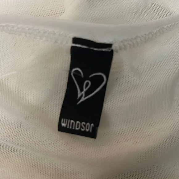 Windsor NWT Ivory Mesh Cardigan Size Small Long Sleeves Waist Tie Lightweight - Picture 7 of 8